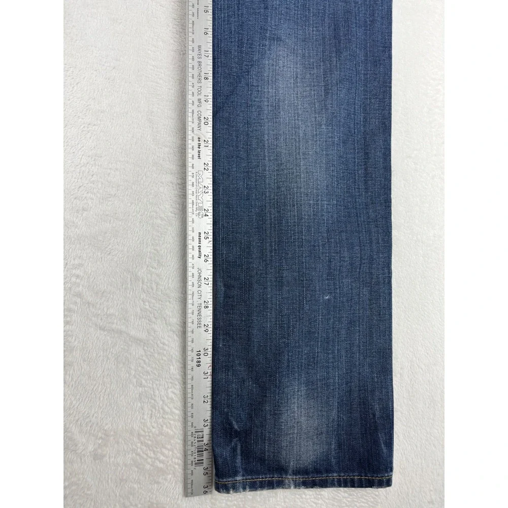 True Religion Men's 36x36 Jeans Dark Skinny Washed Distressed Denim